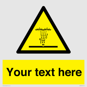 Custom warning geyser water jet